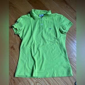 Green Lacoste polo